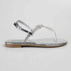 Madison Heather Metallic T-bar Sandal - Silver-Madison Heart of New York-Buy shoes online