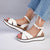 Madison Helena Sling Back Wedge Sandal - White-Madison Heart of New York-Buy shoes online