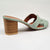 Madison Hilda Block Mule Sandal - Mint Croc-Madison Heart of New York-Buy shoes online
