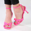 Madison Ida Cross Over Stiletto - Hot Pink-Madison Heart of New York-Buy shoes online