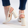 Madison Inga Block Heel - Off White-Madison Heart of New York-Buy shoes online