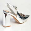 Madison Isolde Block Heel - Silver-Madison Heart of New York-Buy shoes online