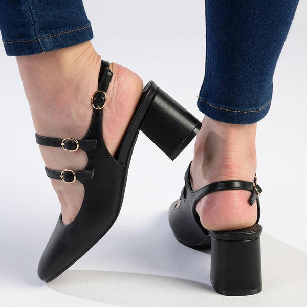 Madison Ivanna Block Heel - Black-Madison Heart of New York-Buy shoes online