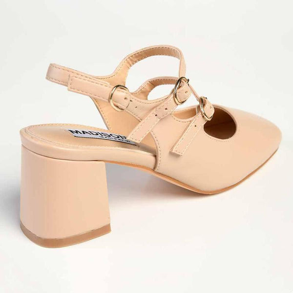 Madison Ivanna Block Heel - Nude-Madison Heart of New York-Buy shoes online