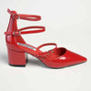 Madison Ivy Low Block Heel - Dark Red-Madison Heart of New York-Buy shoes online