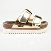 Madison JO Double Velcro Strap Sandals - Champagne-Madison Heart of New York-Buy shoes online