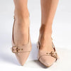 Madison Jackette Pump With Buckle - Nude