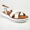 Madison Jacklynn Crossover Footbed Sandal - White