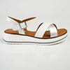 Madison Jacklynn Crossover Footbed Sandal - White
