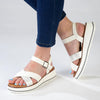 Madison Jacklynn Crossover Footbed Sandal - White-Madison Heart of New York-Buy shoes online