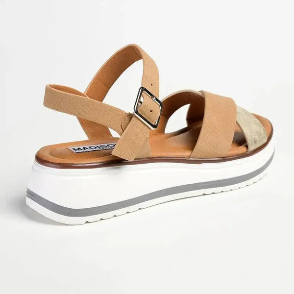 Madison Jacklynn Sandal - Camel/Gold