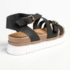 Madison Jafit Cross Over Footbed Sandal - Black-Madison Heart of New York-Buy shoes online