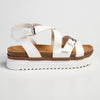 Madison Jafit Cross Over Footbed Sandal - White-Madison Heart of New York-Buy shoes online