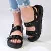 Madison Jagger Double Strap Footbed Sandal - Black-Madison Heart of New York-Buy shoes online