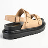 Madison Jagger Double Strap Footbed Sandal - Dark Nude-Madison Heart of New York-Buy shoes online