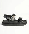 Madison Jamie Double Strap Footbed Sandal - Black