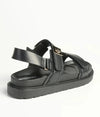 Madison Jamie Double Strap Footbed Sandal - Black