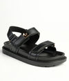 Madison Jamie Double Strap Footbed Sandal - Black-Madison Heart of New York-Buy shoes online