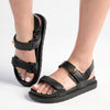 Madison Jamie Double Strap Footbed Sandal - Black-Madison Heart of New York-Buy shoes online