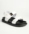 Madison Jamie Double Strap Footbed Sandal - White-Madison Heart of New York-Buy shoes online