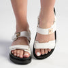 Madison Jamie Double Strap Footbed Sandal - White-Madison Heart of New York-Buy shoes online