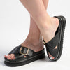 Madison Janiel Cross Over Mule - Black-Madison Heart of New York-Buy shoes online