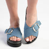 Madison Janiel Cross Over Mule - Blue-Madison Heart of New York-Buy shoes online