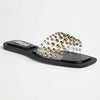 Madison Janine Studded Push In Mule - Clear / Black-Madison Heart of New York-Buy shoes online