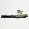 Madison Janine Studded Push In Mule - Clear / Black-Madison Heart of New York-Buy shoes online