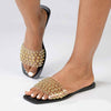 Madison Janine Studded Push In Mule - Clear / Black-Madison Heart of New York-Buy shoes online