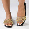 Madison Janine Studded Push In Mule - Clear / Black-Madison Heart of New York-Buy shoes online