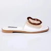 Madison Janvee 2 Push In Flat Sandal - White