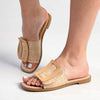 Madison Janvee Buckle Trim Push In Mule - Natural-Madison Heart of New York-Buy shoes online