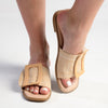 Madison Janvee Buckle Trim Push In Mule - Natural-Madison Heart of New York-Buy shoes online