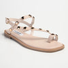 Madison Jay Studded Flat Sandal - Nude-Madison Heart of New York-Buy shoes online