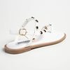 Madison Jay Studded Flat Sandal - White-Madison Heart of New York-Buy shoes online