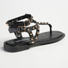 Madison Jaydra Studded T-Bar Sandal - Black-Madison-Buy shoes online