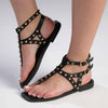 Madison Jaydra Studded T-Bar Sandal - Black-Madison-Buy shoes online