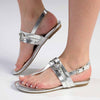 Madison Jayzee T-Bar Sandal - Silver-Madison Heart of New York-Buy shoes online