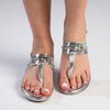 Madison Jayzee T-Bar Sandal - Silver-Madison Heart of New York-Buy shoes online