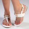 Madison Jayzee T-Bar Sandal - White-Madison-Buy shoes online