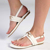 Madison Jayzee T-Bar Sandal - White-Madison Heart of New York-Buy shoes online