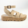 Madison Jeanmarie H Bar Cork Wedge - Taupe-Madison Heart of New York-Buy shoes online