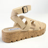 Madison Jeanmarie H Bar Cork Wedge - Taupe-Madison Heart of New York-Buy shoes online