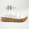 Madison Jeanmarie H Bar Cork Wedge - White-Madison Heart of New York-Buy shoes online