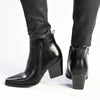 Madison Jeffie Cuban Heel Double Zip Ankle Boot - Black