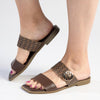 Madison Jen Double Strap Sandal - Chocolate Multi-Madison Heart of New York-Buy shoes online