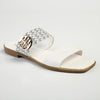 Madison Jen Double Strap Sandal - White Multi-Madison Heart of New York-Buy shoes online