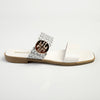 Madison Jen Double Strap Sandal - White Multi-Madison Heart of New York-Buy shoes online