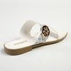 Madison Jen Double Strap Sandal - White Multi-Madison Heart of New York-Buy shoes online